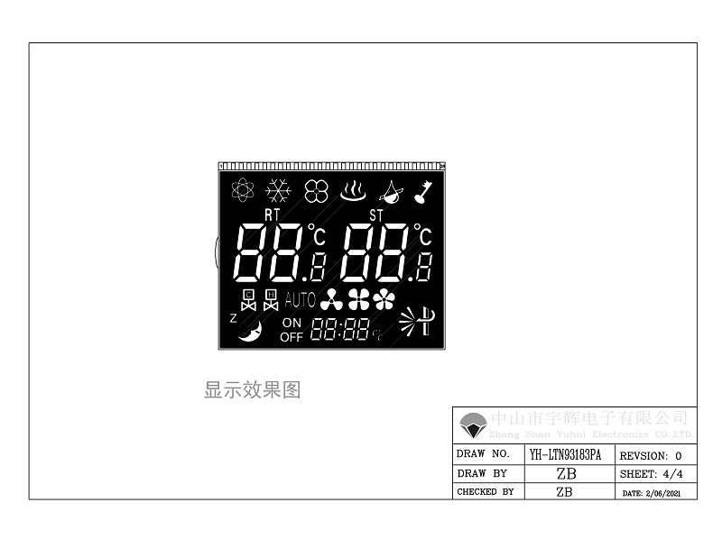 溫控器線控器TN加藍(lán)色片LCD液晶顯示段碼屏 溫控器線控器TN加藍(lán)色片LCD液晶顯示段碼屏